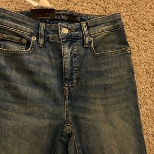 Ralph Lauren High Rise Skinny Ankle Super Stretch Blue Jeans